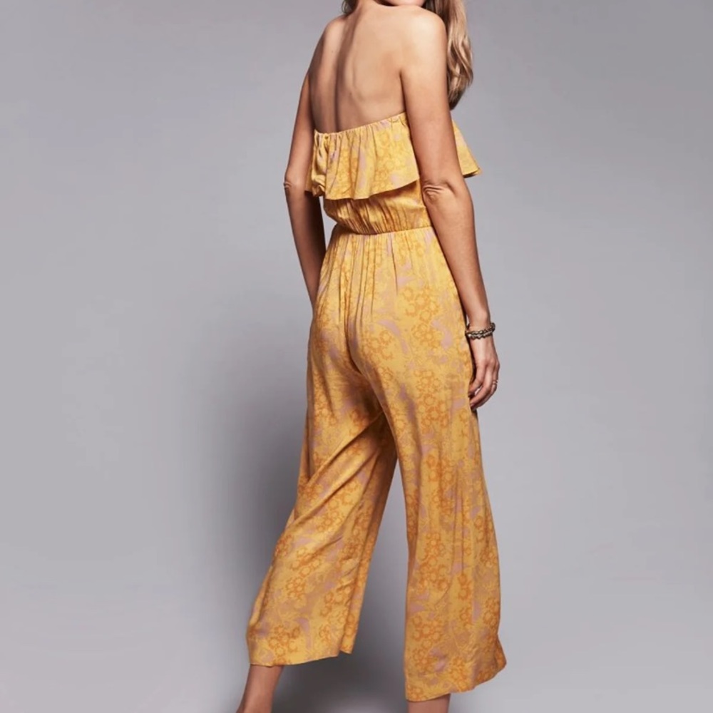 🍄🌼 Free People Rays of Gold jumpsuit XS S - Picture 9 of 10